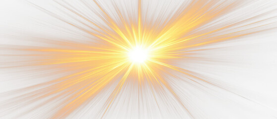 Fototapeta premium Burst of golden light radiating in all directions isolate on transparent background, cutout, png
