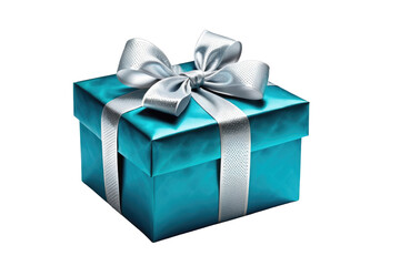 Obraz premium Full body small gift box isolated on a white background, captured as a high-quality stock photograph, featuring spotless sanitary condition, intricate textural detail