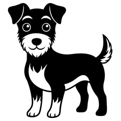 Baby Dog silhouette vector black 