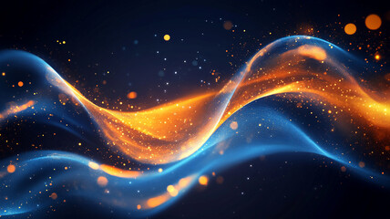 Abstract wave particle technology background