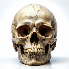 Obraz premium skull on white background