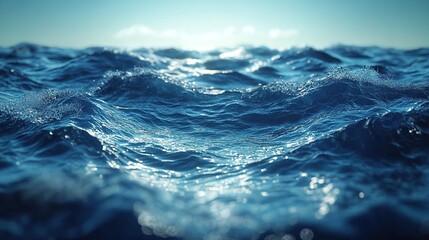 looping vertical video abstract backgroun of wavy water texture blue ocean surface live image calm sea motion