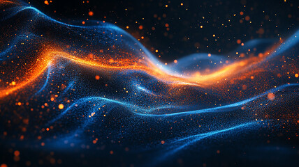 Abstract wave particle technology background