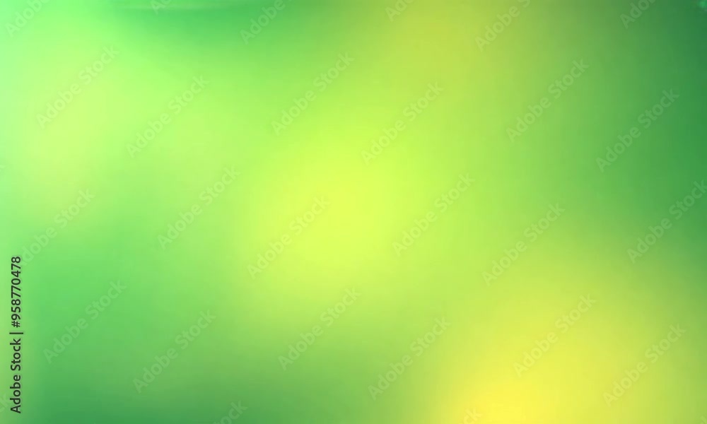 Poster abstract green and yellow blurred background with bokeh effect.
