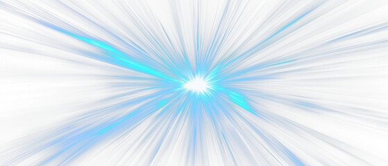 Fototapeta premium Blue light rays radiate from a central point, creating a dynamic and energetic visual effect isolate on transparent background, cutout, png