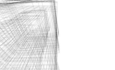 abstract architecture design 3d illustration