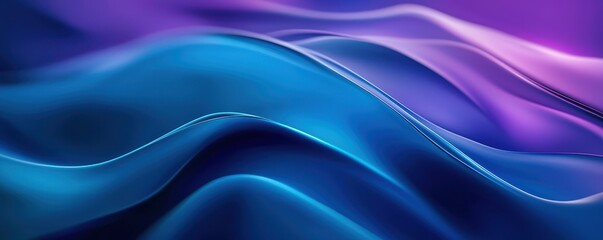 Fototapeta premium Abstract fluid shapes in deep blues and purples, organic shapes, calming and serene