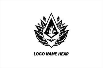 Green Leaf Logo Icon Vector and Silhouette Design: Eco-Friendly and Nature-Inspired Branding