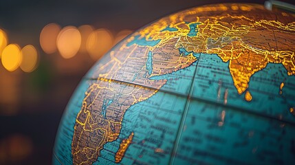 Glowing Tapestry of International Exchange