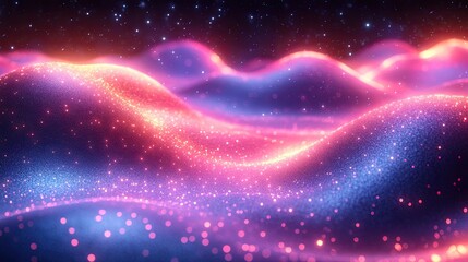 Naklejka premium abstract futuristic backgroun with blurry glowing wave an neon lines spiritual energy concept digital fantastic wallpaper with