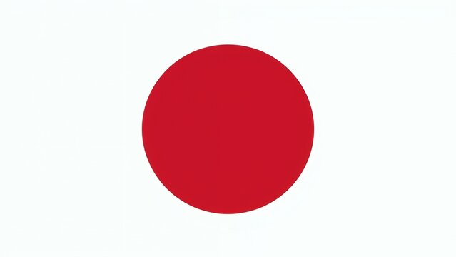 The flag of Japan, featuring a red circle on a white background.