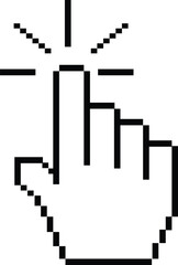 Pixel Hand Cursor Click, Mouse pixel Hand cursor, Cursor Click pointer icon, Pixelated hand Cursor, click Hand, Curser Click sign, Clicking Finger Pointer icon