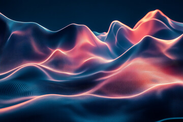 Obraz premium Abstract wave particle technology background