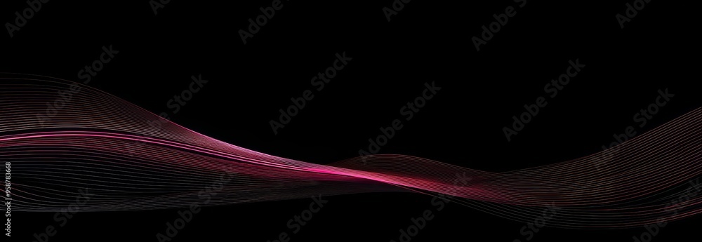 Poster a light pattern of abstract red and black with a gradient is reflected in the floor wall metal textu