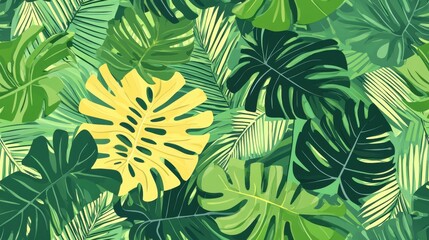 Coconut tree leaf abstract background repetitive pattern seamless