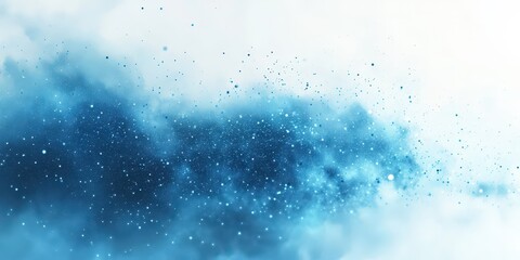 Obraz premium Stunning Blue Galaxy Illustration with Abstract Space Clouds and Cosmic Dust