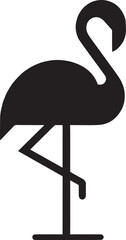 silhouette of flamingo illustration.