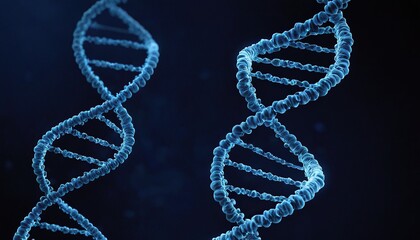 Digitally generated blue DNA strand with ECG line 3d
6