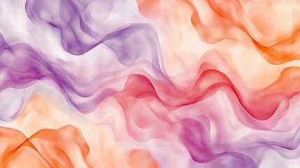 Obraz premium High-resolution digital rendering of an abstract watercolor pattern in soft, flowing hues. The dreamy, fluid design is perfect for creating serene, artistic textiles or calming wallpapers.