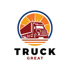 Truck Icon Logo Design Template