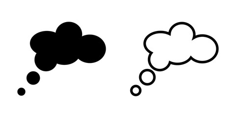 Think bubble isolated icon on white background