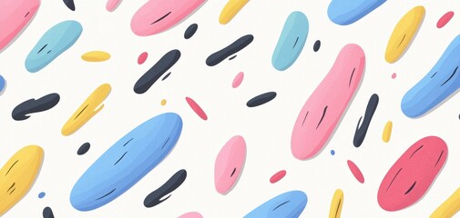 Matte texture, basic repetitive elements, flat design illustration