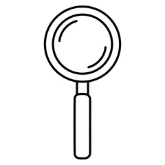 magnifying outline icon illustration 