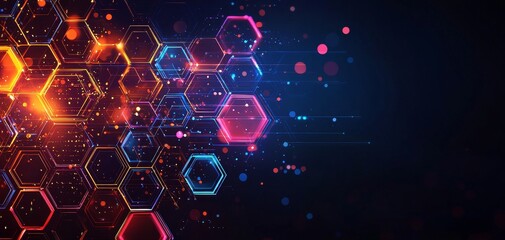 Geometric art, hexagonbased designs, flat design illustration