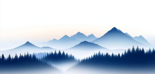 Obraz premium Clean artwork, triangle mountain range, flat design illustration