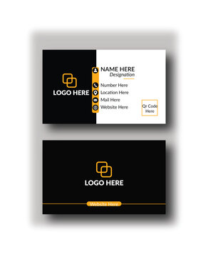 A vector template of modern ,creative ,clean and simple business card with clean concept 