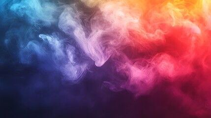 colorful visual effect abstract rainbow gas smoke waves, holi festival celebration