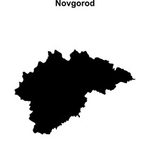 Novgorod blank outline map