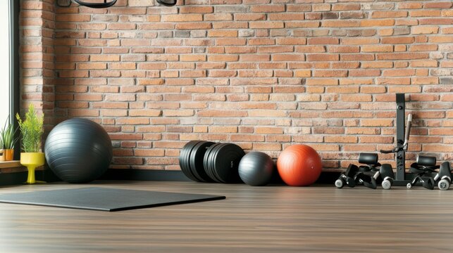 Home gym brick wall hotsell