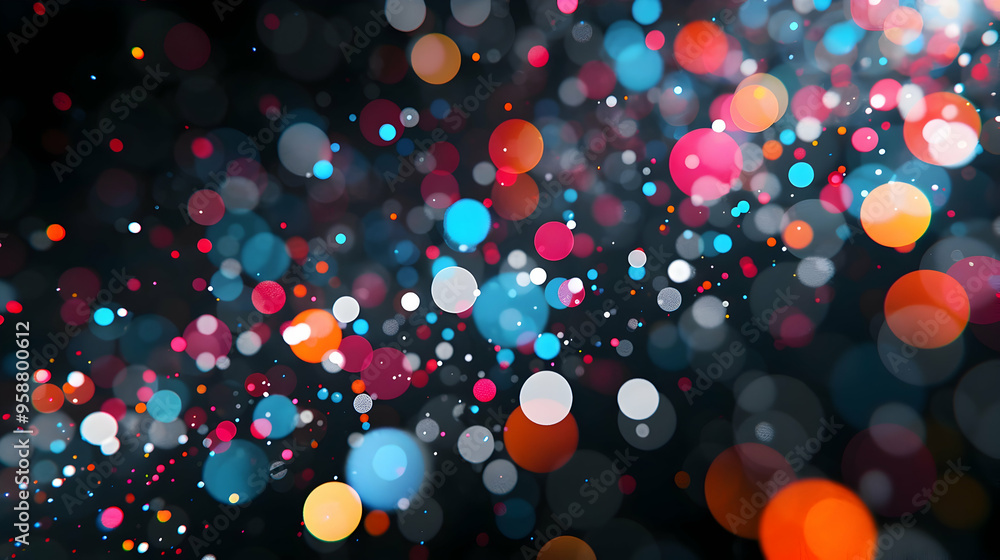 Aufkleber simple round splashes everywhere on a simple background, generative ai technology