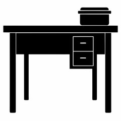 Desk Black silhouette