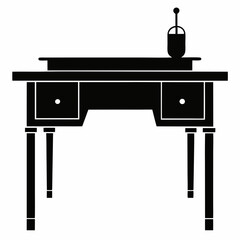 Desk Black silhouette