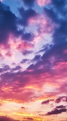 Fototapeta premium Breathtaking sunset with vibrant colors painting the sky. Perfect for nature lovers and artistic backgrounds.