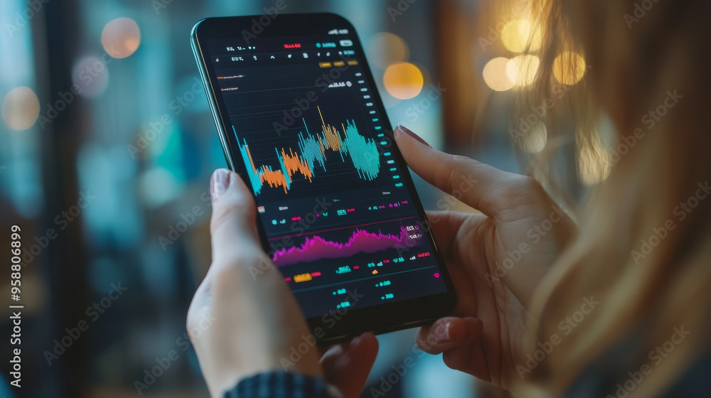 Poster this is about using technology to understand and invest in global markets. it helps you track trends