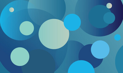 Abstract blue background with circles