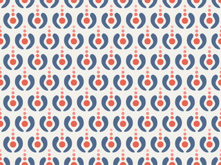 RETRO ILLUSION GEOMETRICAL SEAMLESS PATTERN IN VECTOR 