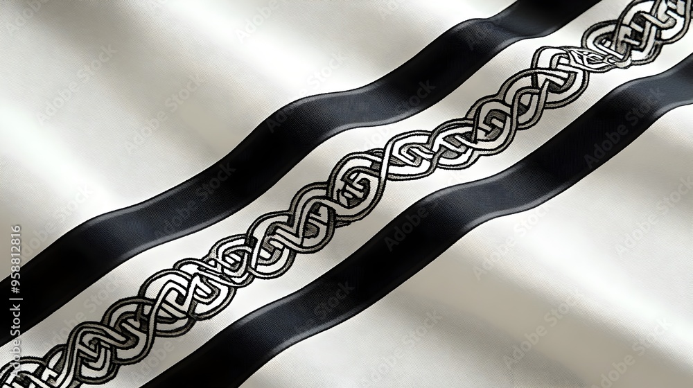Poster elegant monochrome canvas with intricately designed celtic knot pattern