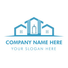 Modern home real-estate logo design