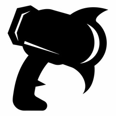 Obraz premium Puncher Black silhouette