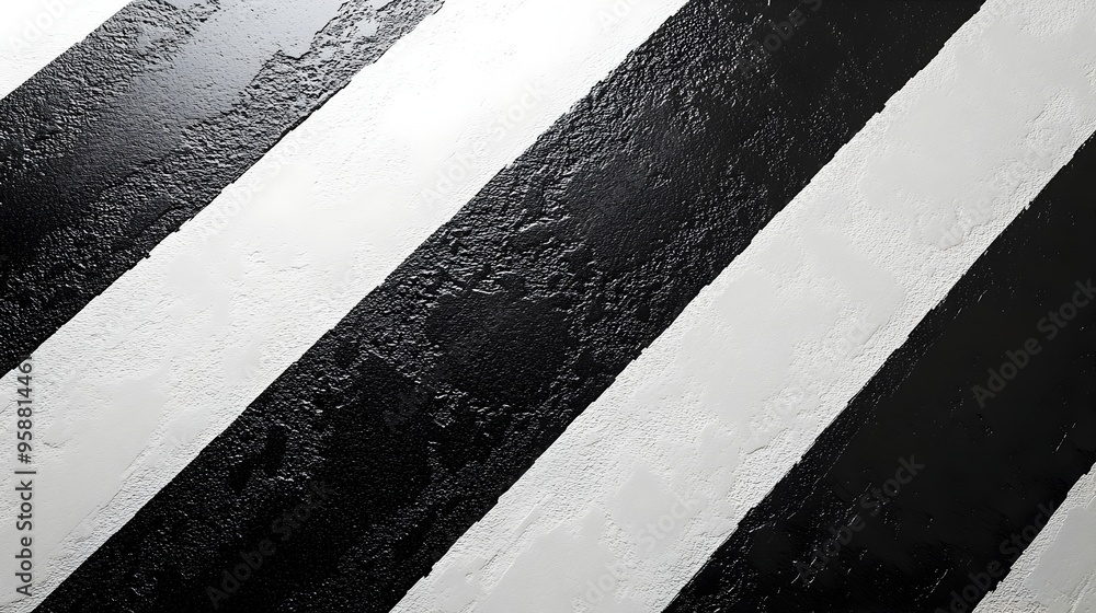 Poster striking monochromatic geometric diagonal stripe pattern for modern design