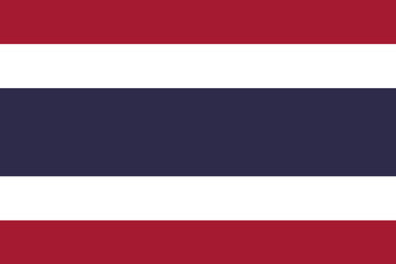 National Flag Kingdom of Thailand - vector, Siam, Trairanga