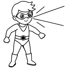 Superhero kid using x-ray vision to spot dange