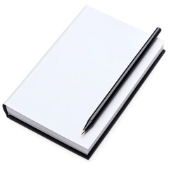 Blank Book Cover Mockup Isolated on White Background with Clean Studio Photography