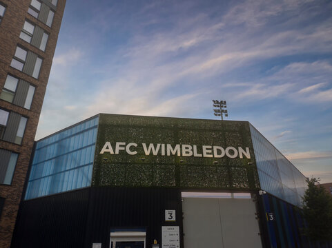 The Cherry Red Records Stadium is home to AFC Wimbledon in south west London, UK