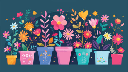 Happy Mother's Day Flowers and Plants with Text