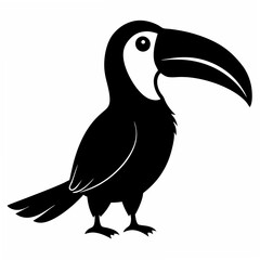 Fototapeta premium Toucan Black silhouette